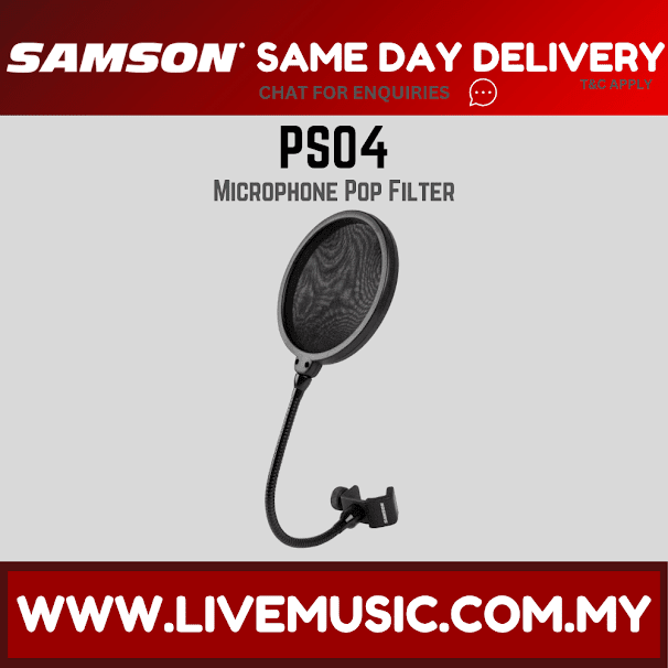 Samson PS04 8" Gooseneck Microphone Pop Filter (PS 04/PS-04)