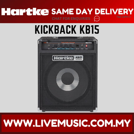 Hartke KB15 Kickback 15 -  500 Watt Bass Combo Amplifier (KB-15/Kickback15)