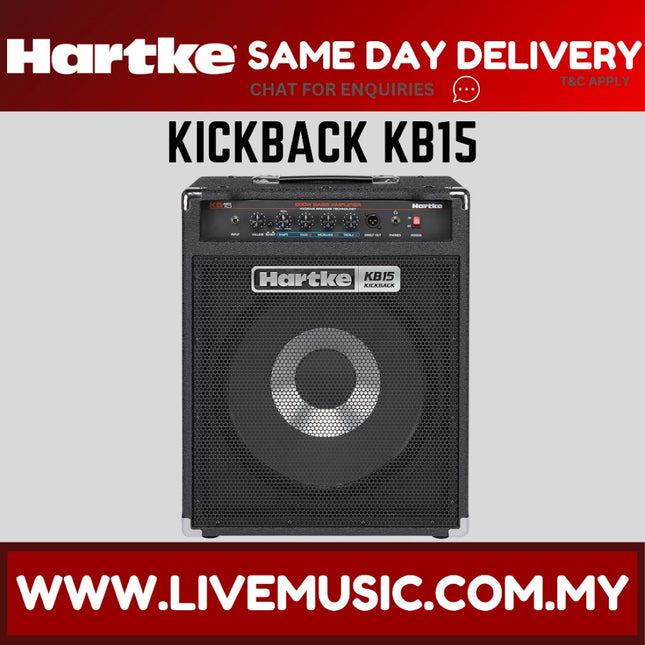 Hartke KB15 Kickback 15 -  500 Watt Bass Combo Amplifier (KB-15/Kickback15)