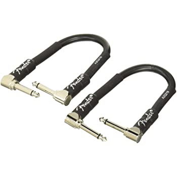 Fender Professional Series Patch Cable, 6inch, 2-Pack - Black