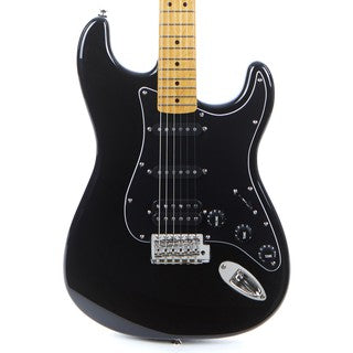 Squier Classic Vibe 70s Stratocaster HSS Electric Guitar, Maple Fingerboard - Black