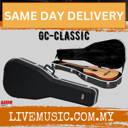 Gator GC-CLASSIC Deluxe ABS Molded Case for Classical Guitar (GCCLASSIC/GC-CLASSIC)