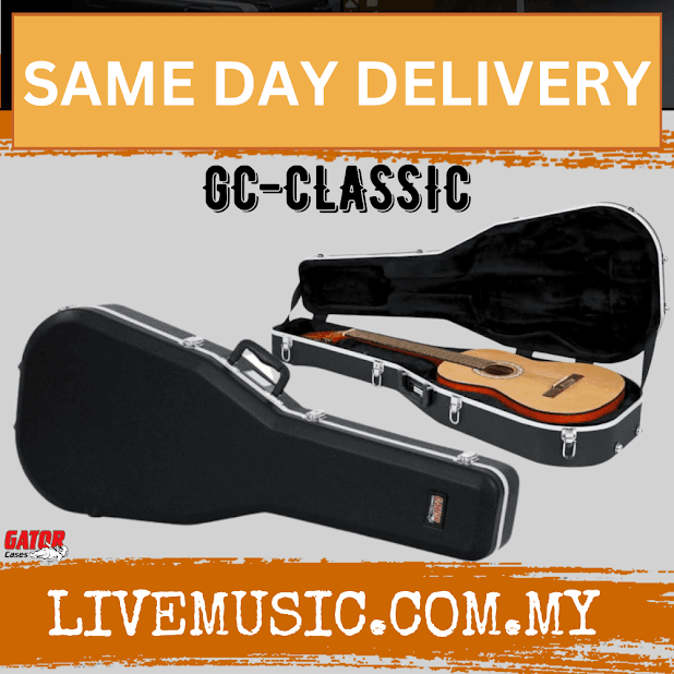 Gator GC-CLASSIC Deluxe ABS Molded Case for Classical Guitar (GCCLASSIC/GC-CLASSIC)