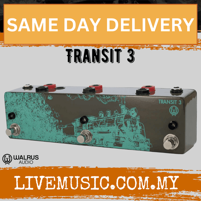 Walrus Audio Transit 3 True Bypass Switcher, Standard