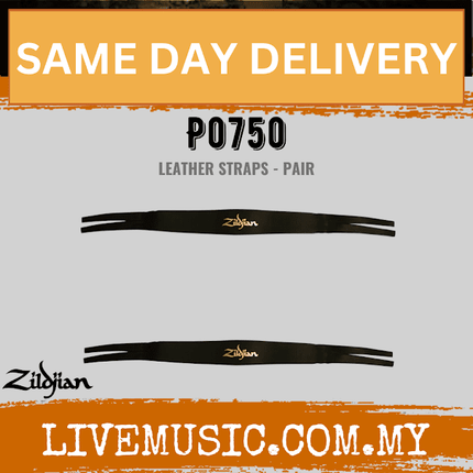 Zildjian P0750 Leather Straps, Pair (P-0750)