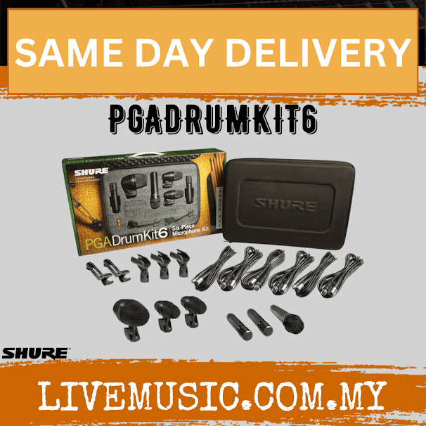 Shure PGADRUMKIT6 6-piece Drum Microphone Kit (PGA DrumKit 6)