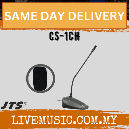JTS CS-1CH i-Conference Chairman Unit Microphone Gooseneck PA System with JTS MS-G5 Windscreen ( CS 1CH / CS1CH )