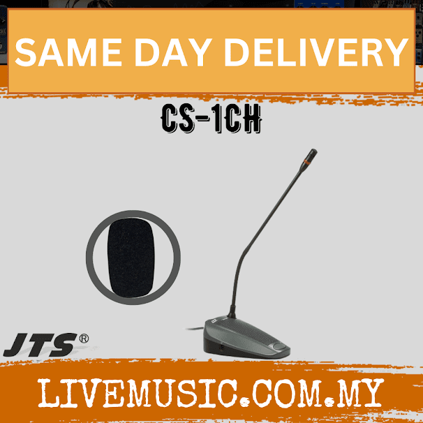 JTS CS-1CH i-Conference Chairman Unit Microphone Gooseneck PA System with JTS MS-G5 Windscreen ( CS 1CH / CS1CH )