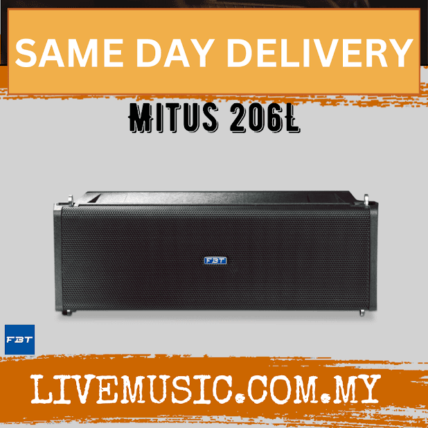 FBT MITUS 206L passive line array speaker with black front grille and side handles