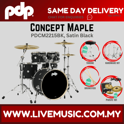PDP by DW CM5 Concept Maple Shell Pack - 5-piece With Paiste101 Cymbals - ( PDCM2215 )
