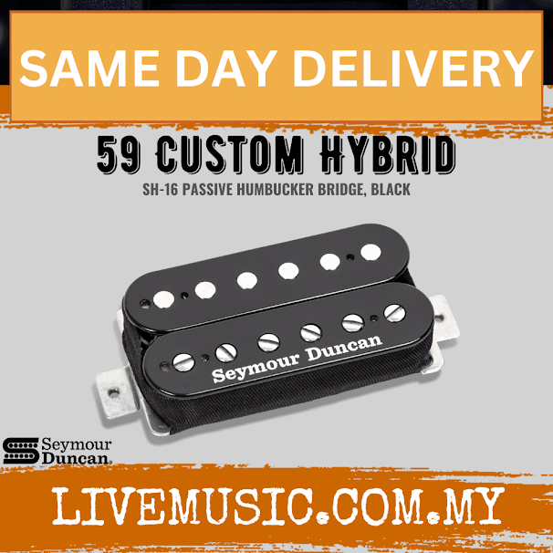 Seymour Duncan SH-16 Custom Hybrid Humbucker Pickup, Black (SH16)