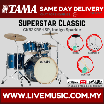 Tama Superstar Classic CK52KRS 5-Piece Drum Set Without Cymbal Set - ( NO CYMBAL ) ( CK-52KRS )