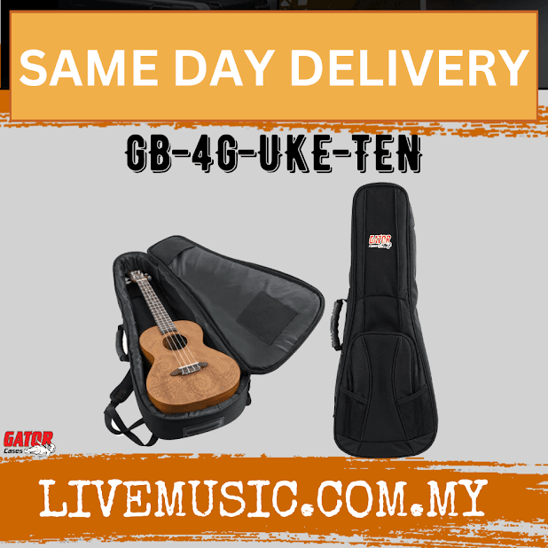 Gator GB-4G-UKE-TEN 4G Series Gig Bag for Tenor Ukuleles ( GB4GUKETEN / GB 4G UKE TEN )