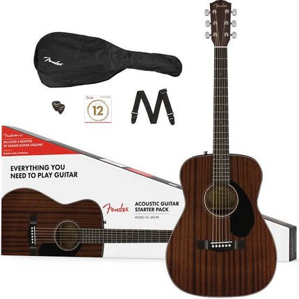 Fender CC-60S Concert Acoustic Guitar Pack - All Mahogany (CC60S)