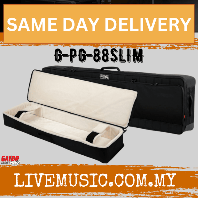 Gator G-PG-88 Slim Pro-Go Ultimate Gig Bag for Slim 88-key Keyboards (GPG88SLIM)