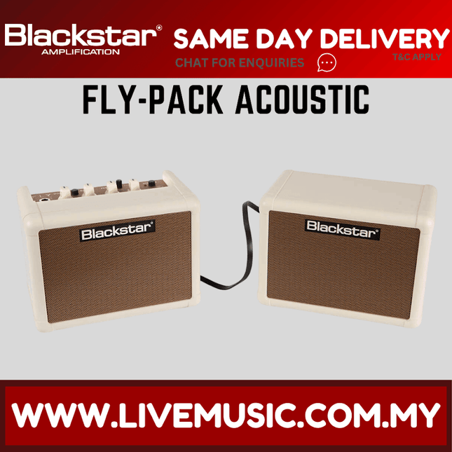 BLACKSTAR FLY 3 Acoustic Pack 3-watt 1x3" Combo Amp with Extension Speaker (FLY3/FLY3-ACPACK)
