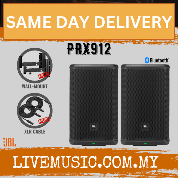 JBL PRX912 12-inch Powered Loudspeaker With Speaker Stand And Cable - Each / Pair ( PRX-912 / PRX 912 )
