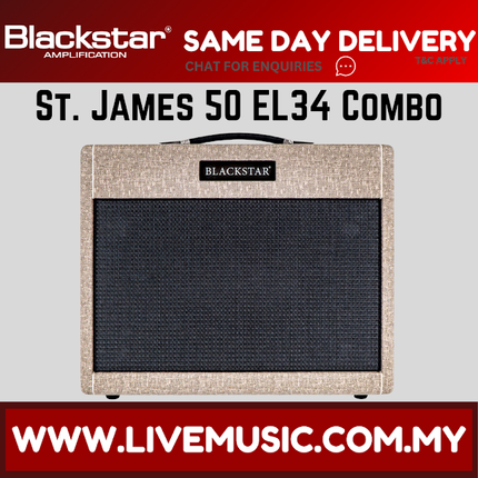 Blackstar St. James 50 EL34 Combo - 50-watt Electric Guitar Amp ( St.JamesEL34Combo )