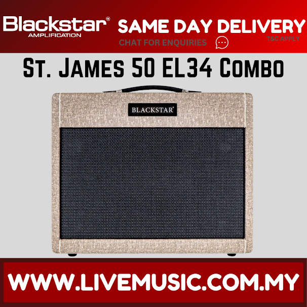 Blackstar St. James 50 EL34 Combo - 50-watt Electric Guitar Amp ( St.JamesEL34Combo )
