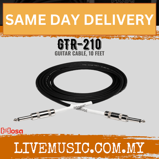 Hosa GTR-210 Guitar Cable, 10ft (GTR-210/GTR210)