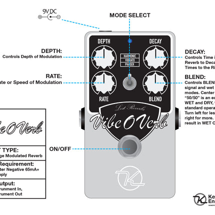 Keeley Vibe-O-Verb Guitar Effects Pedal