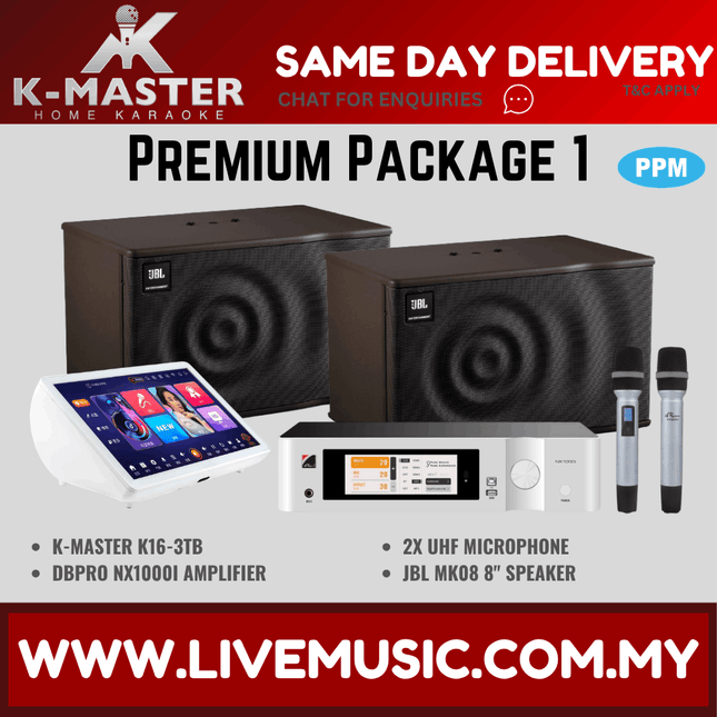 K-MASTER Premium Family Package Karaoke System Full Set Family KTV Kmaster w/Jbl Packages