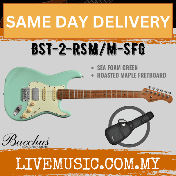Bacchus BST-2-RSM/M Electric Guitar, Roasted Maple Fretboard - Without Accessories (BST2RSM/BST-2-RSM)