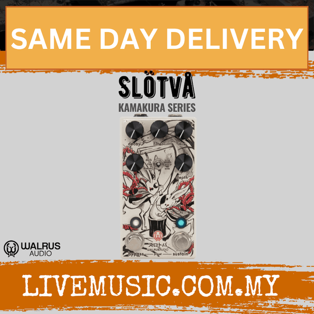 Walrus Audio Slotva Reverb Guitar Effects Pedal, Kamakura Series