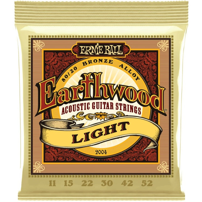 Ernie Ball 2004 Light Earthwood 80/20 Bronze Acoustic Strings (11-52/EB2004)