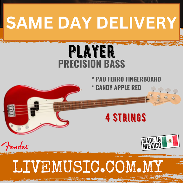 Candy Apple Red electric bass guitar with 4-string headstock and pickguard details