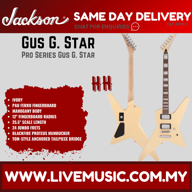 Jackson Pro Series Gus G. Signature Star Electric Guitar, Pau Ferro Fretboard - Ivory