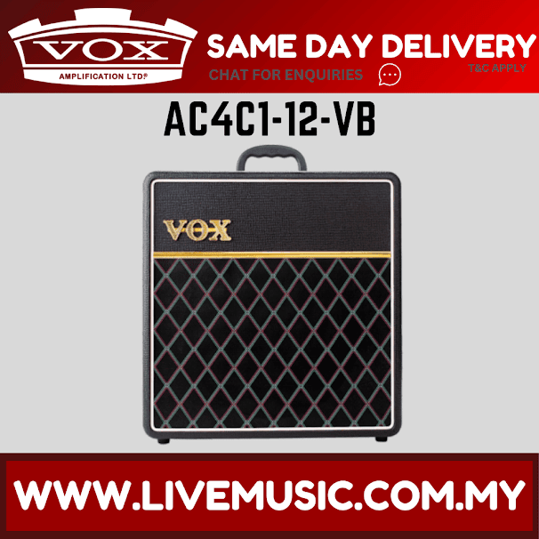Vox AC4C1-12-VB Limited Edition Vintage Black Electric Guitar 4w Valve Combo (AC4C1 12/AC4C112)