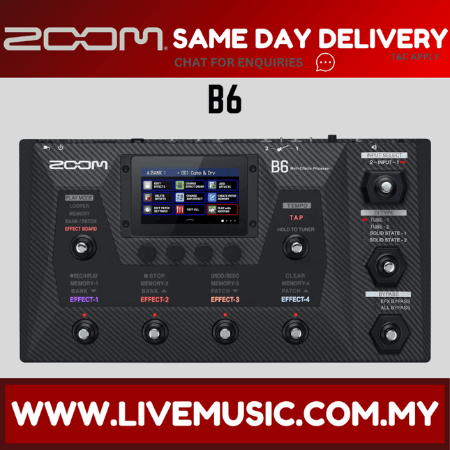 Zoom B6 Bass Multi-effects Processor ( B-6 B 6 )