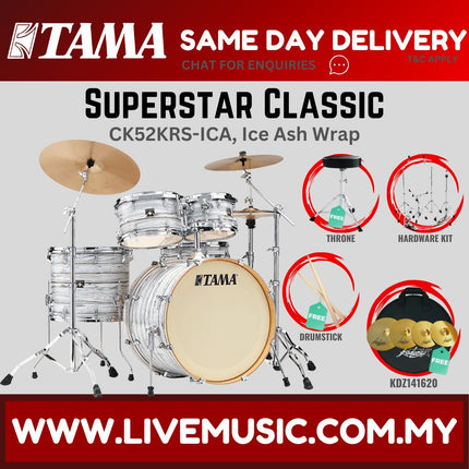 Tama Superstar Classic CK52KRS 5-Piece Drum Set With KDZ141620 Cymbal Set - ( CK-52KRS )