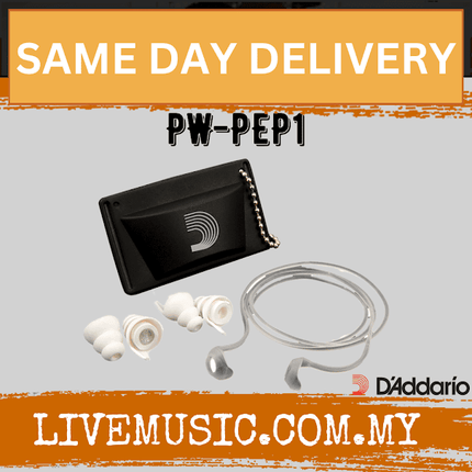 D'Addario Planet Waves PW-PEP1 Pacato Full Frequency Earplugs - Universal Fit (PWPEP1/DAddario)