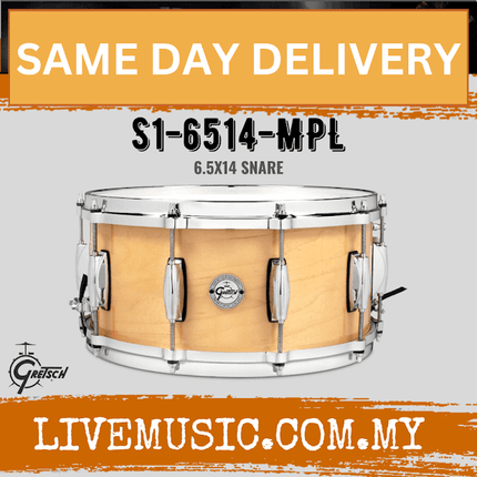 Gretsch S1-6514-MPL 6.5x14inch Silver Series Maple Snare Drum