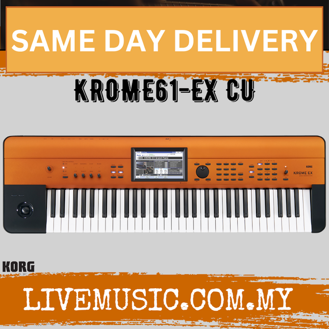 Korg Krome-61 EX CU Special Limited Edition Copper Keys Music Workstation Keyboard (KROME61/KROME 61)