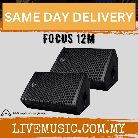 WHARFEDALE PRO FOCUS 12M Series 500 Watts RMS 12" 2-Way Passive Monitor Speaker - Each / Pair (FOCUS-12M/FOCUS12M)