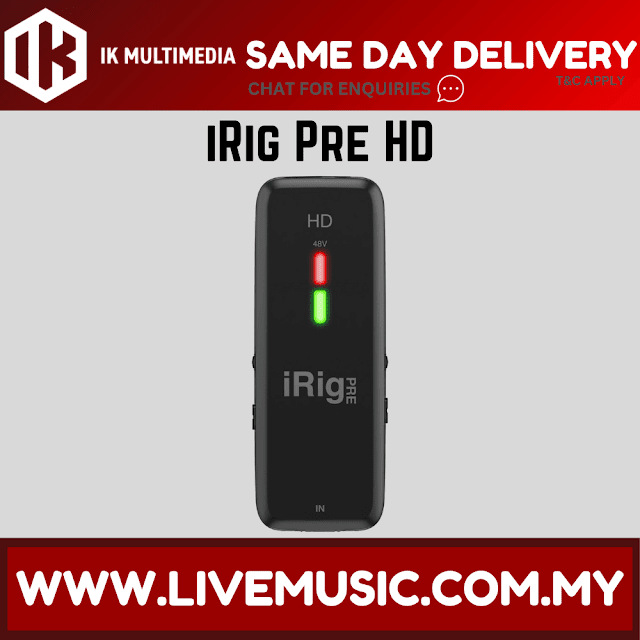IK Multimedia iRig Pre HD - Digital Microphone Pre-amp and Interface