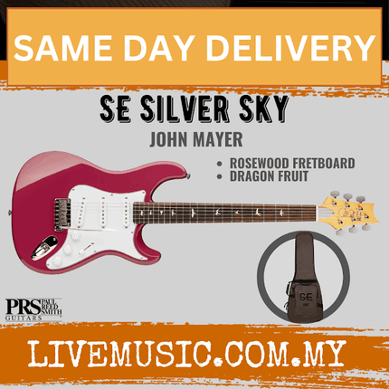 PRS SE Silver Sky Electric Guitar, Dragon Fruit