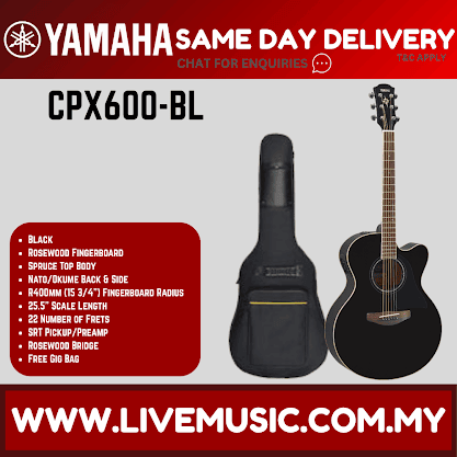 Yamaha CPX600 Medium Jumbo Cutaway Spruce Top Acoustic-Electric Guitar ( CPX-600/CPX 600 )