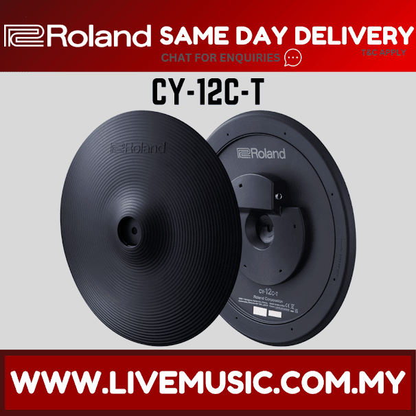 Roland CY-12C-T Thin Crash Cymbal Pad With Organic Motion and Feel ( CY12CT / CY 12C T )
