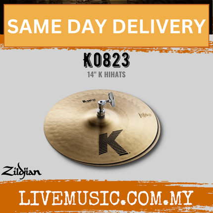 Zildjian 14" K Series Zildjian Hi-Hat Cymbals - Pair (K0823)