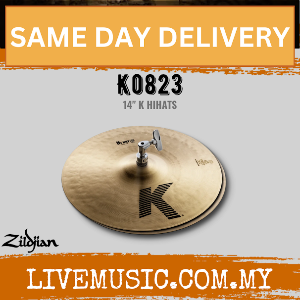 Zildjian 14" K Series Zildjian Hi-Hat Cymbals - Pair (K0823)