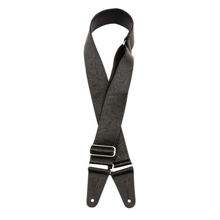Fender 2inch Tooled Leather Guitar Strap - Black