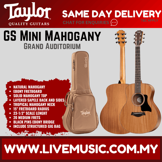 Taylor GS Mini Mahogany Acoustic Guitar w/Bag
