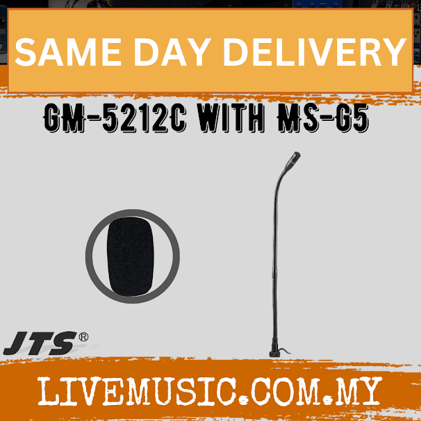 JTS GM-5212C * with MS-G5 12" Gooseneck Microphone for Mounting on Mic Stand