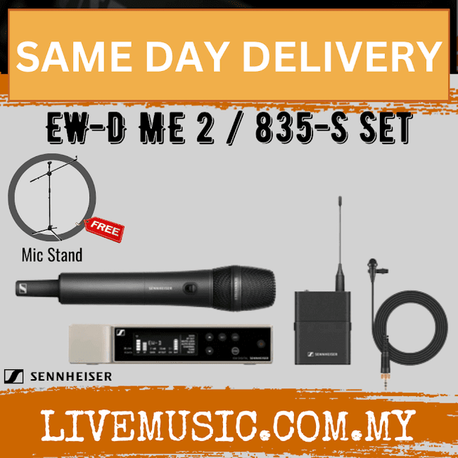 Sennheiser EW-D ME2/835-S SET Digital Wireless Combo Microphone System ( EWD EW-D ME2/835-S SET )