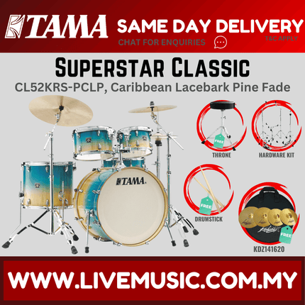 Tama Superstar Classic CL52KRS 5-Piece With KDZ141620 Cymbal Set - ( CL-52KRS )