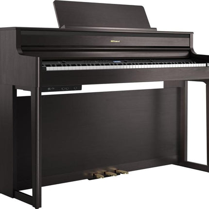 Roland HP704 88-keys Digital Piano with Bench, RH-5 Headphones, 3 Pedal,Note Stand and Adapter - Rosewood ( HP-704 )